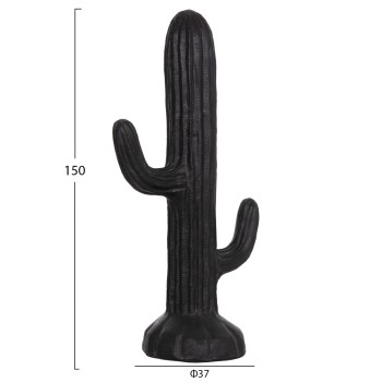 ΔΙΑΚΟΣΜΗΤΙΚΟΣ ΚΑΚΤΟΣ ΔΑΠΕΔΟΥ CACTUS HM4386.01L ΓΥΨΟΣ ΣΕ ΜΑΥΡΟ 63x37x150Υεκ.