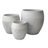 ΣΕΤ 3ΤΜΧ ΓΛΑΣΤΡΕΣ ΣΕΙΡΑ GARDENER HM4718 FIBERCLAY ΛΕΥΚΟ Φ55x54Υεκ