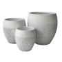 ΣΕΤ 3ΤΜΧ ΓΛΑΣΤΡΕΣ ΣΕΙΡΑ GARDENER HM4718 FIBERCLAY ΛΕΥΚΟ Φ55x54Υεκ