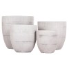 ΣΕΤ 4ΤΜΧ ΓΛΑΣΤΡΕΣ ΣΤΡΟΓΓΥΛΕΣ ΣΕΙΡΑ GARDENER HM4719 FIBERCLAY-ΧΡΩΜΑ CEMENT Φ44x43Υεκ