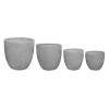 ΣΕΤ 4ΤΜΧ ΓΛΑΣΤΡΕΣ ΣΤΡΟΓΓΥΛΕΣ ΣΕΙΡΑ GARDENER HM4719 FIBERCLAY-ΧΡΩΜΑ CEMENT Φ44x43Υεκ