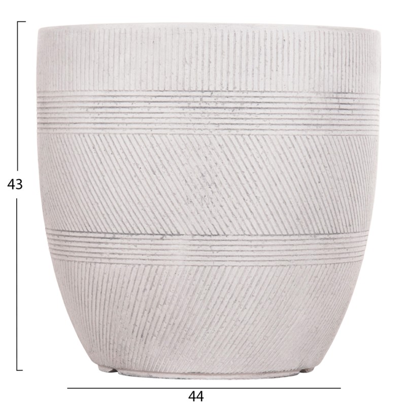 ΣΕΤ 4ΤΜΧ ΓΛΑΣΤΡΕΣ ΣΤΡΟΓΓΥΛΕΣ ΣΕΙΡΑ GARDENER HM4719 FIBERCLAY-ΧΡΩΜΑ CEMENT Φ44x43Υεκ