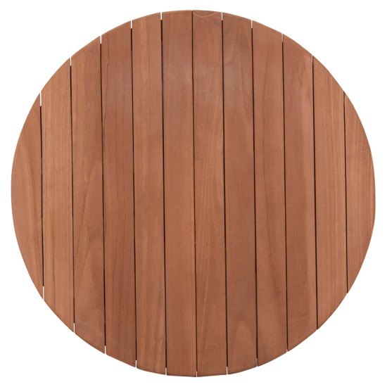 ΕΠΙΦΑΝΕΙΑ ΤΡΑΠΕΖΙΟΥ ΣΤΡΟΓΓΥΛΗ HM18132 ΞΥΛΟ TEAK--ΦΥΣΙΚΟ Φ60x4(πάχος)εκ.