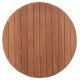 ΕΠΙΦΑΝΕΙΑ ΤΡΑΠΕΖΙΟΥ ΣΤΡΟΓΓΥΛΗ HM18132 ΞΥΛΟ TEAK--ΦΥΣΙΚΟ Φ60x4(πάχος)εκ.