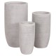 ΣΕΤ 3ΤΜΧ ΓΛΑΣΤΡΕΣ ΚΥΛΙΝΔΡΟΙ ΣΕΙΡΑ GARDENER HM4721 FIBERCLAY-ΧΡΩΜΑ CEMENT Φ42x78Υεκ