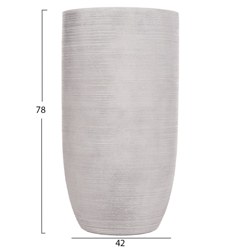 ΣΕΤ 3ΤΜΧ ΓΛΑΣΤΡΕΣ ΚΥΛΙΝΔΡΟΙ ΣΕΙΡΑ GARDENER HM4721 FIBERCLAY-ΧΡΩΜΑ CEMENT Φ42x78Υεκ