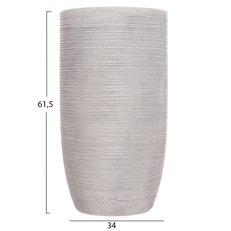 ΣΕΤ 3ΤΜΧ ΓΛΑΣΤΡΕΣ ΚΥΛΙΝΔΡΟΙ ΣΕΙΡΑ GARDENER HM4721 FIBERCLAY-ΧΡΩΜΑ CEMENT Φ42x78Υεκ