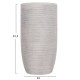 ΣΕΤ 3ΤΜΧ ΓΛΑΣΤΡΕΣ ΚΥΛΙΝΔΡΟΙ ΣΕΙΡΑ GARDENER HM4721 FIBERCLAY-ΧΡΩΜΑ CEMENT Φ42x78Υεκ