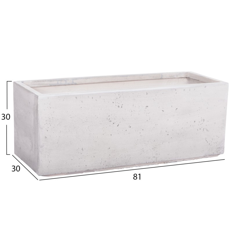 ΣΕΤ 3ΤΜΧ ΓΛΑΣΤΡΕΣ ΟΡΘΟΓΩΝΙΕΣ GARDENER HM4723 FIBERCLAY ΓΚΡΙ CEMENT 81x30x30Υεκ.
