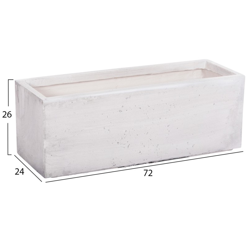 ΣΕΤ 3ΤΜΧ ΓΛΑΣΤΡΕΣ ΟΡΘΟΓΩΝΙΕΣ GARDENER HM4723 FIBERCLAY ΓΚΡΙ CEMENT 81x30x30Υεκ.