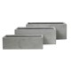 ΣΕΤ 3ΤΜΧ ΓΛΑΣΤΡΕΣ ΟΡΘΟΓΩΝΙΕΣ GARDENER HM4723 FIBERCLAY ΓΚΡΙ CEMENT 81x30x30Υεκ.