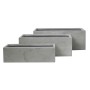 ΣΕΤ 3ΤΜΧ ΓΛΑΣΤΡΕΣ ΟΡΘΟΓΩΝΙΕΣ GARDENER HM4723 FIBERCLAY ΓΚΡΙ CEMENT 81x30x30Υεκ.