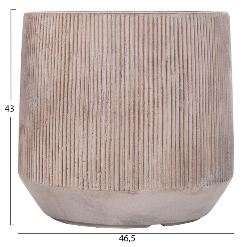 ΣΕΤ 3ΤΜΧ ΓΛΑΣΤΡΕΣ ΣΤΡΟΓΓΥΛΕΣ ΣΕΙΡΑ GARDENER HM4724 FIBERCLAY-ΧΡΩΜΑ CEMENT Φ55x55Υεκ