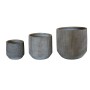 ΣΕΤ 3ΤΜΧ ΓΛΑΣΤΡΕΣ ΣΤΡΟΓΓΥΛΕΣ ΣΕΙΡΑ GARDENER HM4724 FIBERCLAY-ΧΡΩΜΑ CEMENT Φ55x55Υεκ