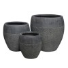 ΣΕΤ 3ΤΜΧ ΓΛΑΣΤΡΕΣ ΣΕΙΡΑ GARDENER HM4725 FIBERCLAY-ΣΕ ΣΚΟΥΡΟ CEMENT ΧΡΩΜΑ Φ55x54Υεκ