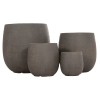 ΣΕΤ 4ΤΜΧ ΓΛΑΣΤΡΕΣ ΣΤΡΟΓΓΥΛΕΣ GARDENER HM4726 FIBERCLAY ΓΚΡΙΖΟΠΡΑΣΙΝΟ Φ52x55Υεκ
