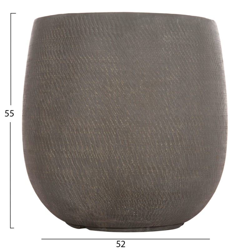 ΣΕΤ 4ΤΜΧ ΓΛΑΣΤΡΕΣ ΣΤΡΟΓΓΥΛΕΣ GARDENER HM4726 FIBERCLAY ΓΚΡΙΖΟΠΡΑΣΙΝΟ Φ52x55Υεκ