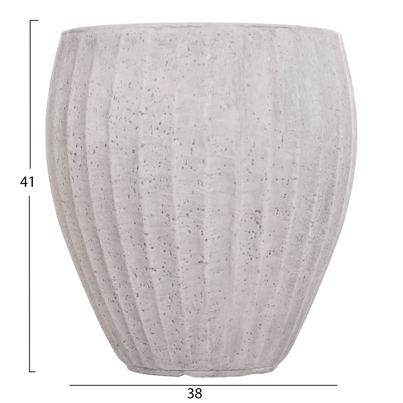 ΣΕΤ 3ΤΜΧ ΓΛΑΣΤΡΕΣ ΣΤΡΟΓΓΥΛΕΣ ΣΕΙΡΑ GARDENER HM4728 FIBERCLAY-ΧΡΩΜΑ CEMENT Φ48x56Υεκ