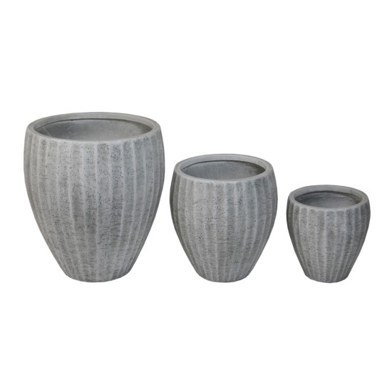 ΣΕΤ 3ΤΜΧ ΓΛΑΣΤΡΕΣ ΣΤΡΟΓΓΥΛΕΣ ΣΕΙΡΑ GARDENER HM4728 FIBERCLAY-ΧΡΩΜΑ CEMENT Φ48x56Υεκ ΣΕΤ 3ΤΜΧ ΓΛΑΣΤΡΕΣ ΣΤΡΟΓΓΥΛΕΣ ΣΕΙΡΑ GARDENER HM4728 FIBERCLAY-ΧΡΩΜΑ CEMENT Φ48x56Υεκ