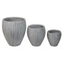 ΣΕΤ 3ΤΜΧ ΓΛΑΣΤΡΕΣ ΣΤΡΟΓΓΥΛΕΣ ΣΕΙΡΑ GARDENER HM4728 FIBERCLAY-ΧΡΩΜΑ CEMENT Φ48x56Υεκ