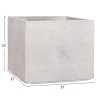 ΣΕΤ 4ΤΜΧ ΓΛΑΣΤΡΕΣ ΤΕΤΡΑΓΩΝΕΣ GARDENER HM4730 FIBERCLAY ΓΚΡΙ CEMENT 37x37x32Υεκ.