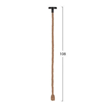 ΦΩΤΙΣΤΙΚΟ ΟΡΟΦΗΣ ΚΡΕΜΑΣΤΟ ΜΕ ΛΑΜΠΤΗΡΑ HM11932.01--ΣΧΟΙΝΙ 1m ΠΑΧΟΥΣ 2cm-ΝΤΟΥΙ Ε27