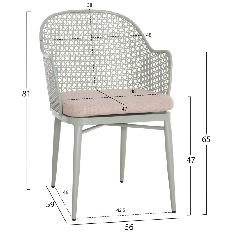 ΣΕΤ LOUNGE 3TMX ΕΞ.ΧΩΡΟΥ OREGO HM21107.06 ΑΛΟΥΜΙΝΙΟ & ΜΕΤΑΛΛΟ ΣΕ ΦΥΣΤΙΚΙ