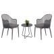 ΣΕΤ LOUNGE 3TMX ΕΞ.ΧΩΡΟΥ OREGO HM21107.01 ΑΛΟΥΜΙΝΙΟ & ΜΕΤΑΛΛΟ ΣΕ ΣΚΟΥΡΟ ΓΚΡΙ
