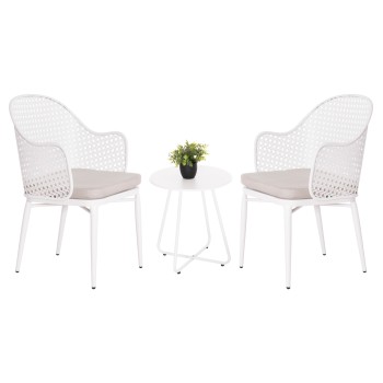 ΣΕΤ LOUNGE 3TMX ΕΞ.ΧΩΡΟΥ OREGO HM21107.02 ΑΛΟΥΜΙΝΙΟ & ΜΕΤΑΛΛΟ ΣΕ ΛΕΥΚΟ