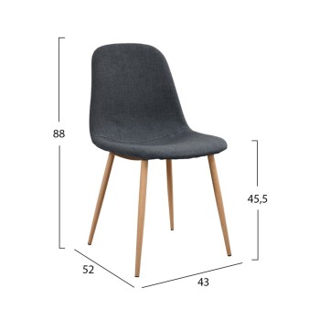 ΣΕΤ ΤΡΑΠΕΖΑΡΙΑΣ 5ΤΜΧ KELVIN HM21117 ΤΡΑΠΕΖΙ ΜΕ ΚΑΡΕΚΛΕΣ ΜΕΤΑΛΛΙΚΕΣ ΜΕ ΥΦΑΣΜΑ