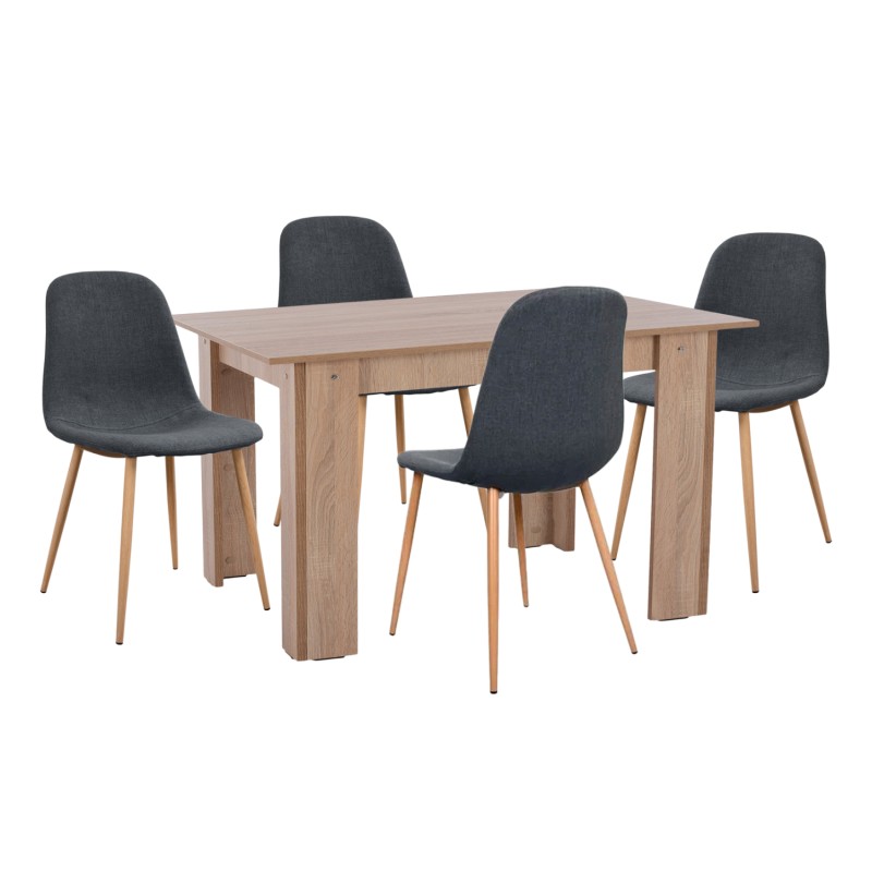 ΣΕΤ ΤΡΑΠΕΖΑΡΙΑΣ 5ΤΜΧ KELVIN HM21117 ΤΡΑΠΕΖΙ ΜΕ ΚΑΡΕΚΛΕΣ ΜΕΤΑΛΛΙΚΕΣ ΜΕ ΥΦΑΣΜΑ