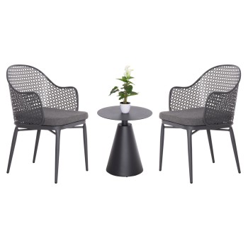 ΣΕΤ LOUNGE 3TMX ΕΞ.ΧΩΡΟΥ OREGO HM21106.01 ΑΛΟΥΜΙΝΙΟ ΣΕ ΣΚΟΥΡΟ ΓΚΡΙ