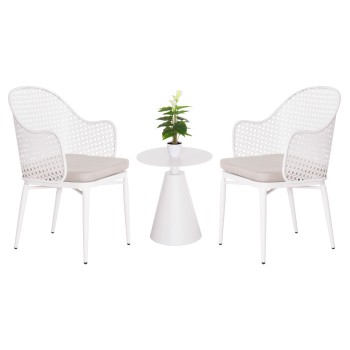 ΣΕΤ LOUNGE 3TMX ΕΞ.ΧΩΡΟΥ OREGO HM21106.02 ΑΛΟΥΜΙΝΙΟ ΣΕ ΛΕΥΚΟ