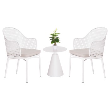 ΣΕΤ LOUNGE 3TMX ΕΞ.ΧΩΡΟΥ OREGO HM21106.02 ΑΛΟΥΜΙΝΙΟ ΣΕ ΛΕΥΚΟ