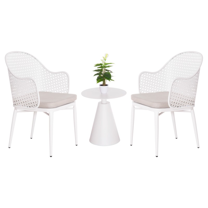 ΣΕΤ LOUNGE 3TMX ΕΞ.ΧΩΡΟΥ OREGO HM21106.02 ΑΛΟΥΜΙΝΙΟ ΣΕ ΛΕΥΚΟ