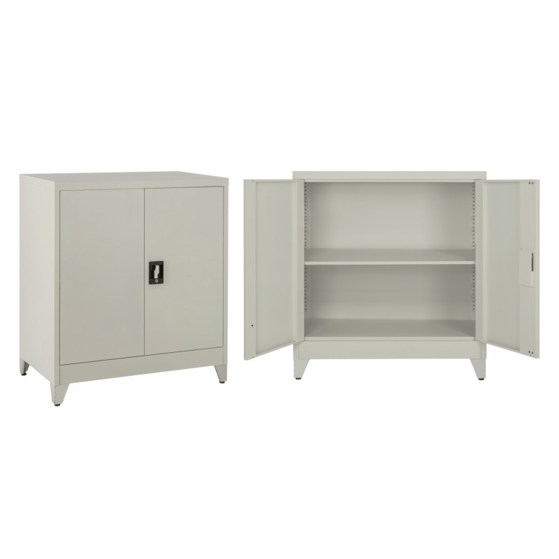 ΝΤΟΥΛΑΠΑ ΜΕΤΑΛΛΙΚΗ DURON HM11999 2-ΦΥΛΛΗ ΜΕ 2 ΑΠΟΘ.ΧΩΡΟΥΣ & ΠΟΔΙΑ-ΓΚΡΙ 90Χ40Χ100Υεκ.