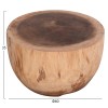 ΤΡΑΠΕΖΙ ΣΑΛΟΝΙΟΥ ΣΤΡΟΓΓΥΛΟ POMPU HM9794.11 ΜΑΣΙΦ ΞΥΛΟ SUAR ΣΕ ΦΥΣΙΚΟ Φ60x35Υεκ.
