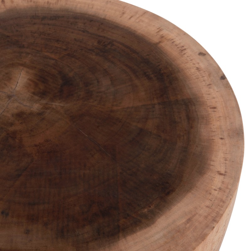 ΤΡΑΠΕΖΙ ΣΑΛΟΝΙΟΥ ΣΤΡΟΓΓΥΛΟ POMPU HM9794.11 ΜΑΣΙΦ ΞΥΛΟ SUAR ΣΕ ΦΥΣΙΚΟ Φ60x35Υεκ.