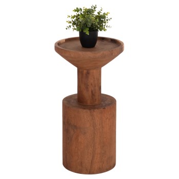 ΤΡΑΠΕΖΙ ΒΟΗΘΗΤΙΚΟ BERMAL HM9889.11 ΜΑΣΙΦ ΞΥΛΟ SUAR ΣΕ ΦΥΣΙΚΟ Φ35x65Υεκ.