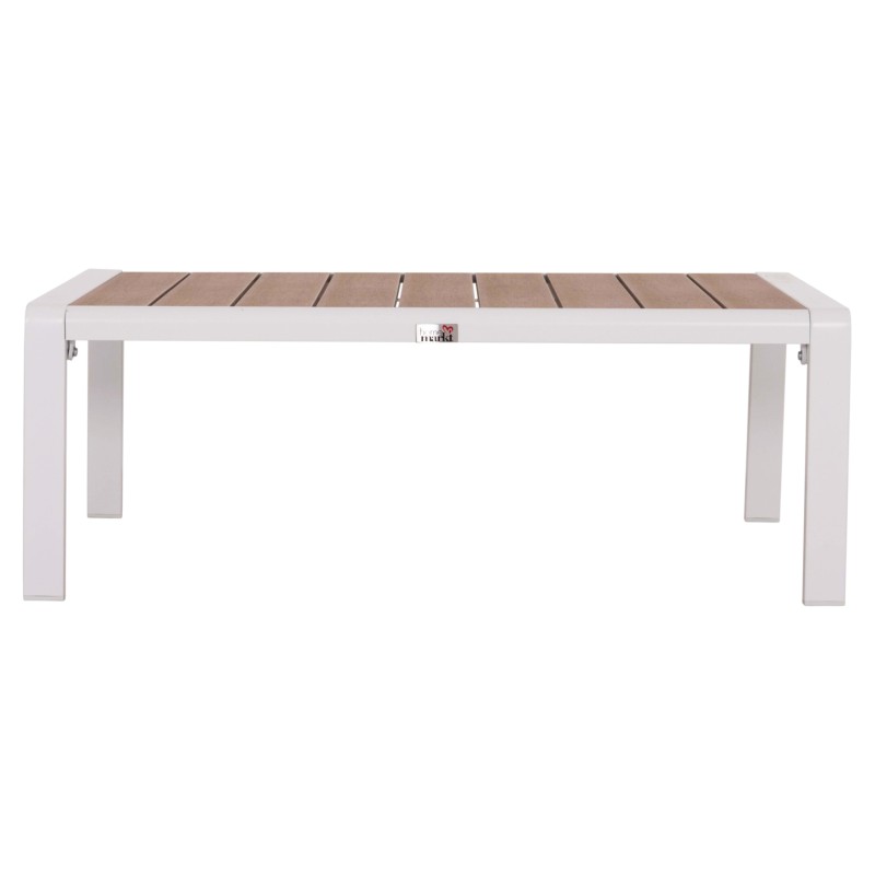 ΤΡΑΠΕΖΑΚΙ ΞΑΠΛΩΣΤΡΑΣ BENTRY HM6276.01 ΑΛΟΥΜΙΝΙΟ ΛΕΥΚΟ--POLYWOOD 100x56x35Υεκ.