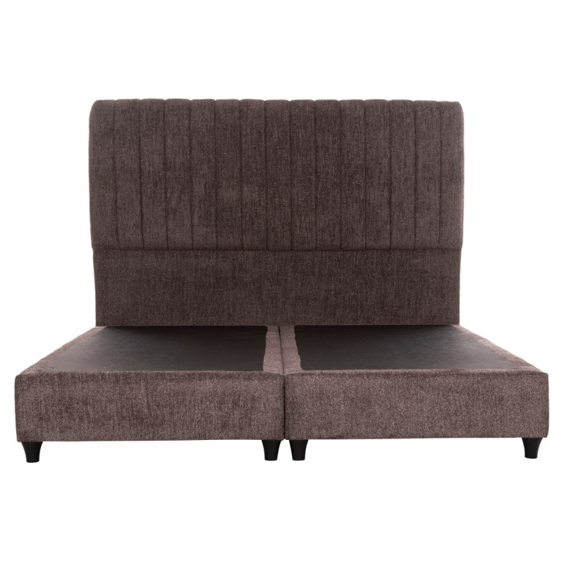 ΚΡEΒΑΤΙ ΔΙΠΛΟ LUTHER HM717.02 ΥΦΑΣΜΑ TEDDY ΚΑΦΕ--ΓΙΑ ΣΤΡΩΜΑ 160x200εκ.