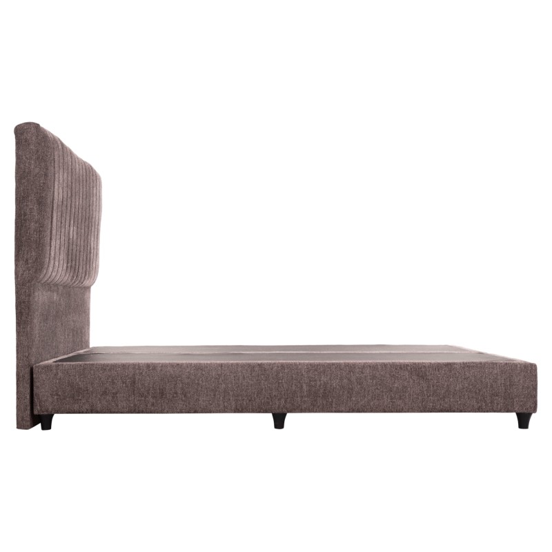 ΚΡEΒΑΤΙ ΔΙΠΛΟ LUTHER HM717.02 ΥΦΑΣΜΑ TEDDY ΚΑΦΕ--ΓΙΑ ΣΤΡΩΜΑ 160x200εκ.