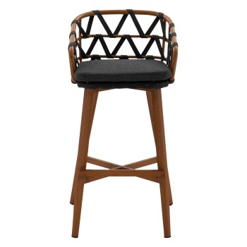 ΣΚΑΜΠΟ ΜΠΑΡ ΑΛΟΥΜΙΝΙΟΥ RICKO HM5781.11 ΚΑΦΕ ΣΚΕΛΕΤΟΣ--ΑΝΘΡΑΚΙ STRAP 56x59x102Υεκ.