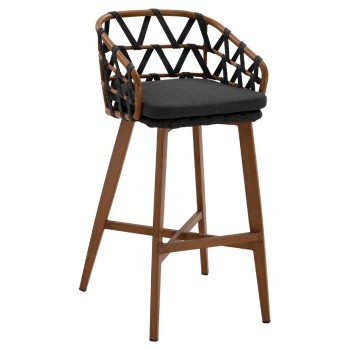 ΣΚΑΜΠΟ ΜΠΑΡ ΑΛΟΥΜΙΝΙΟΥ RICKO HM5781.11 ΚΑΦΕ ΣΚΕΛΕΤΟΣ--ΑΝΘΡΑΚΙ STRAP 56x59x102Υεκ.