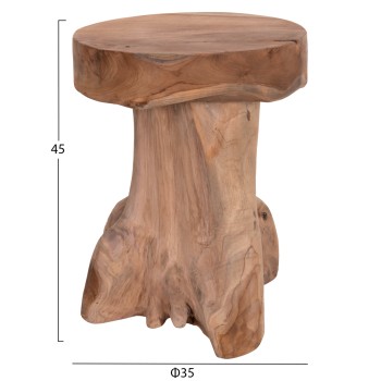 ΒΟΗΘΗΤΙΚΟ ΤΡΑΠΕΖΑΚΙ LOGG HM9351.11 ΜΑΣΙΦ ΞΥΛΟ ΤEAK ΦΥΣΙΚΟ Φ35X45Yεκ.