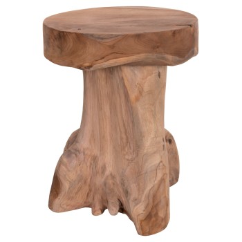 ΒΟΗΘΗΤΙΚΟ ΤΡΑΠΕΖΑΚΙ LOGG HM9351.11 ΜΑΣΙΦ ΞΥΛΟ ΤEAK ΦΥΣΙΚΟ Φ35X45Yεκ.