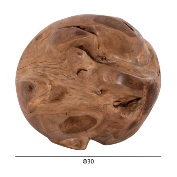 ΔΙΑΚΟΣΜΗΤΙΚΟ ΔΑΠΕΔΟΥ CLEMOR (S) HM18300 ΑΚΑΝΟΝΙΣΤΗ ΣΦΑΙΡΑ-ΞΥΛΟ ΤΕΑΚ--ΦΥΣΙΚΟ Φ30εκ.