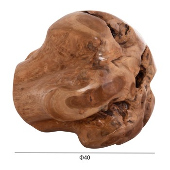 ΔΙΑΚΟΣΜΗΤΙΚΟ ΔΑΠΕΔΟΥ CLEMOR (M) HM18301 ΑΚΑΝΟΝΙΣΤΗ ΣΦΑΙΡΑ-ΞΥΛΟ ΤΕΑΚ--ΦΥΣΙΚΟ Φ40εκ.