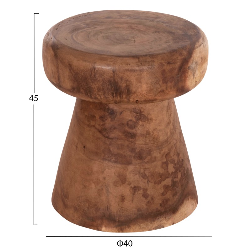 ΣΚΑΜΠΟ-ΤΡΑΠΕΖΑΚΙ ΣΤΡΟΓΓΥΛΟ CUPRE HM9793.11 ΜΑΣΙΦ ΞΥΛΟ SUAR-ΦΥΣΙΚΟ Φ40x45Υεκ.