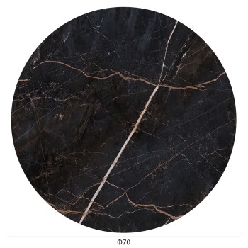 ΕΠΙΦΑΝΕΙΑ ΤΡΑΠΕΖΙΟΥ HPL ΣΤΡΟΓΓΥΛΗ HM5842.34 ΜΑΥΡΟ ΜΑΡΜΑΡΟ Φ70εκ.